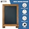Better Office Products Framed Tabletop Chalkboard Sign, 95in x 14in Rustic Wood Frame, W/1 White Chalk Marker, Rustic Brown 00801 - alternate 6